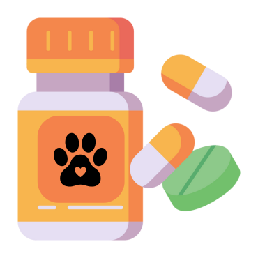 Medicine bottle with paw